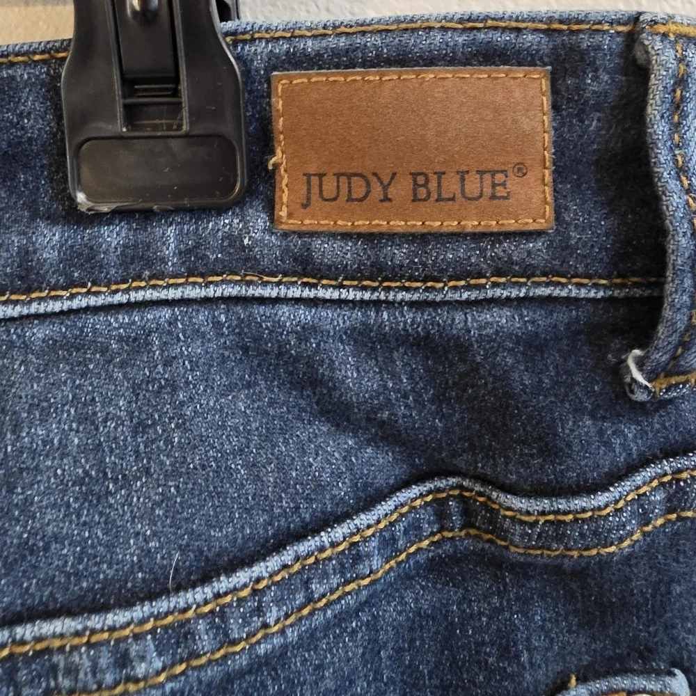 Judy Blue Distressed Skinny Jeans 14W High Stretch Cool Girl Denim - Picture 9 of 10